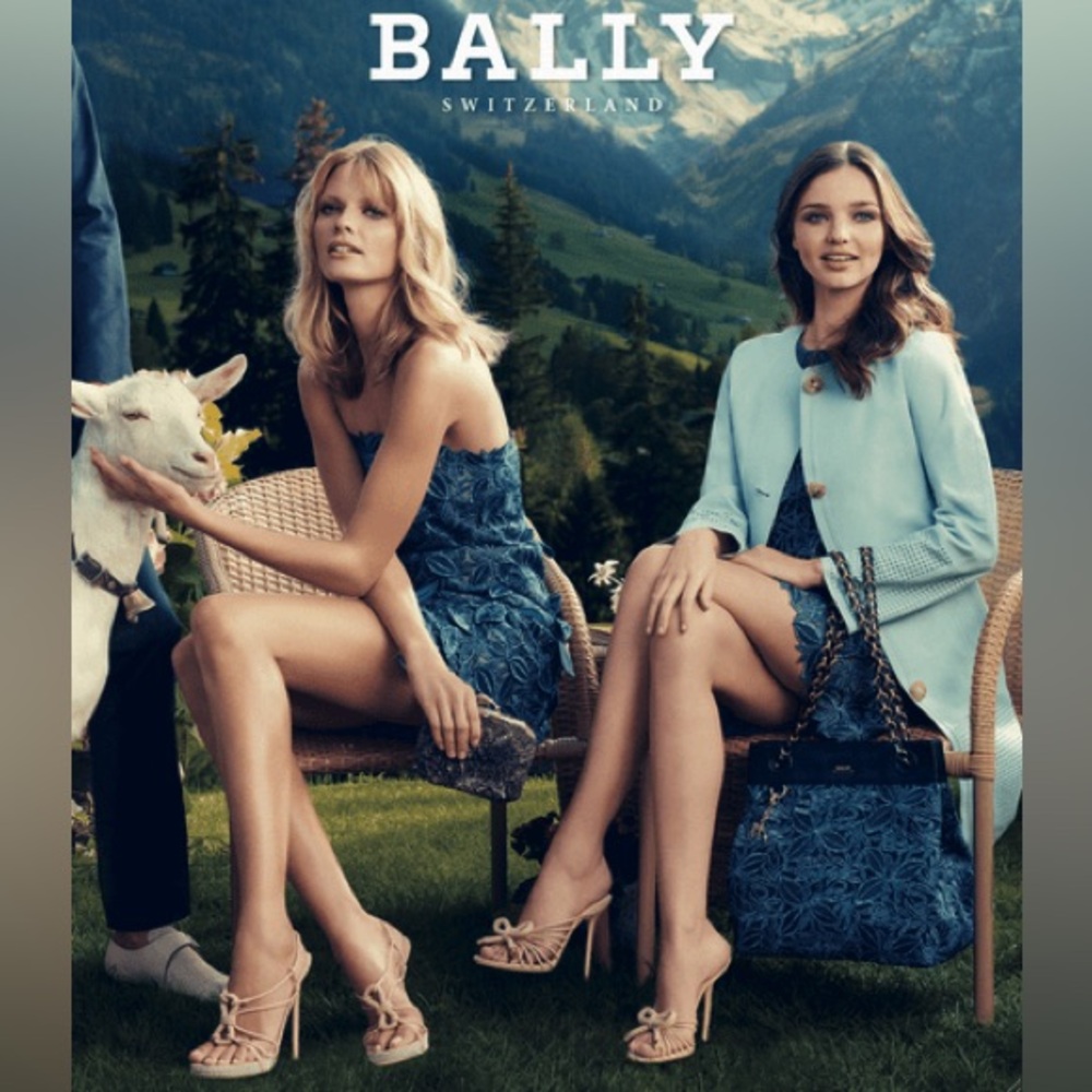 BALLY Switzerland Vintage Y2K Strappy Bow Leather Stiletto Heel Mule Sandal Nude - Picture 3 of 16